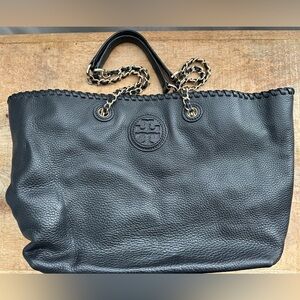 Tory Burch chain linked leather tote bag